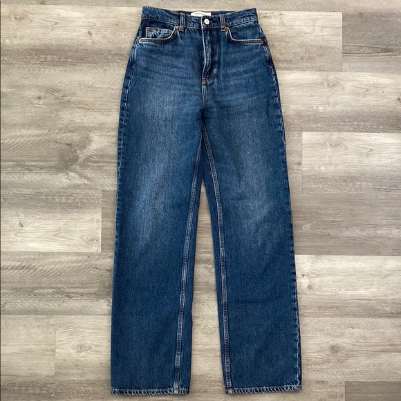 Reformation Wilder High Rise Wide Leg Jeans Womens 26 Donner Wash Blue Cotton - Picture 11 of 14